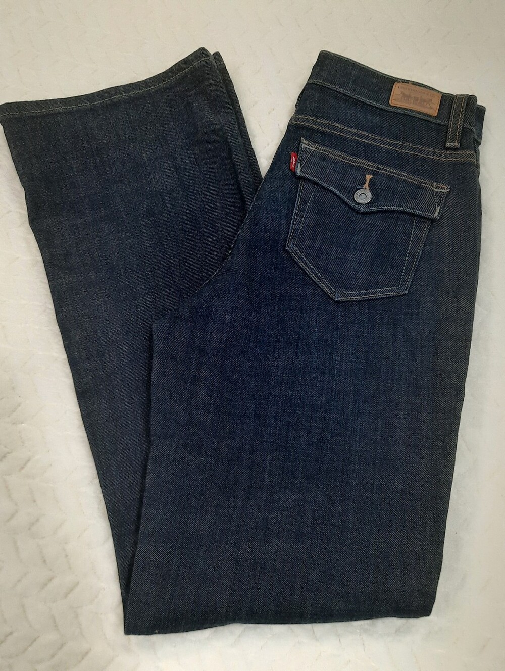 Levi's 512 Indigo Bootcut Jeans Perfectly Slimming NWT - Picture 4 of 6